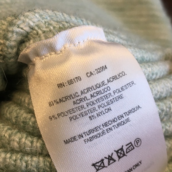 ANTHROPOLOGIE Moth Cropped Winter Weather Mint Sweater - Picture 4 of 5